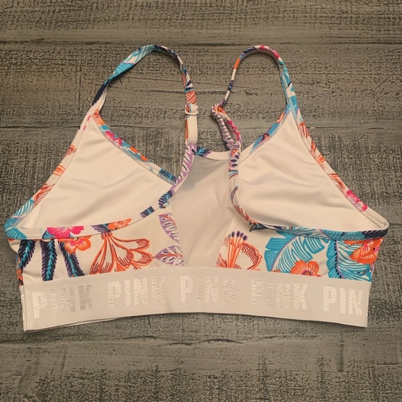PINK Small Sports Bra, Preloved in pod condition, floral design. - Picture 2 of 3